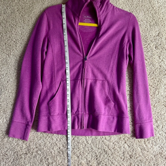 L.L. Bean Plum Fleece Jacket Soft and Stretchy - Picture 3 of 8